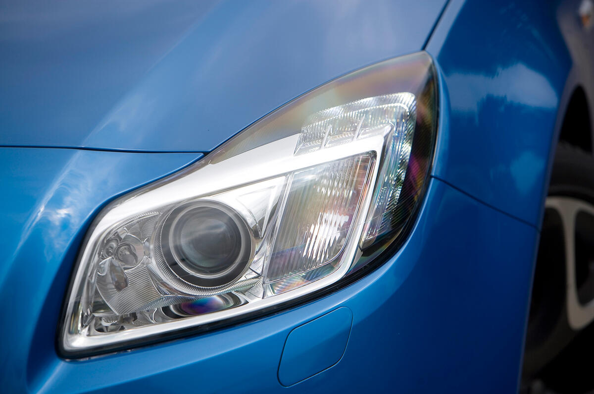 VXR gets the Insignia Adaptive Forward Lighting system as standard, incorporating LED running lights Vauxhall Insignia VXR xenon headlight