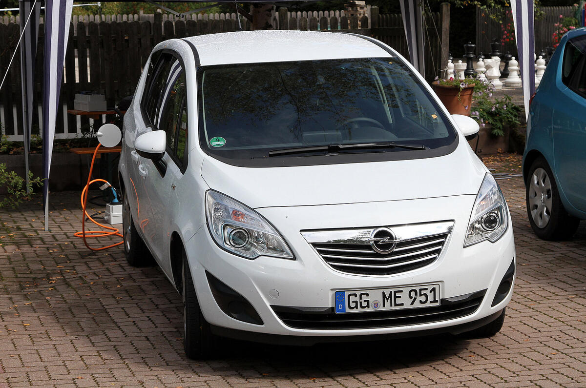 Electric Vauxhall Merivas spied