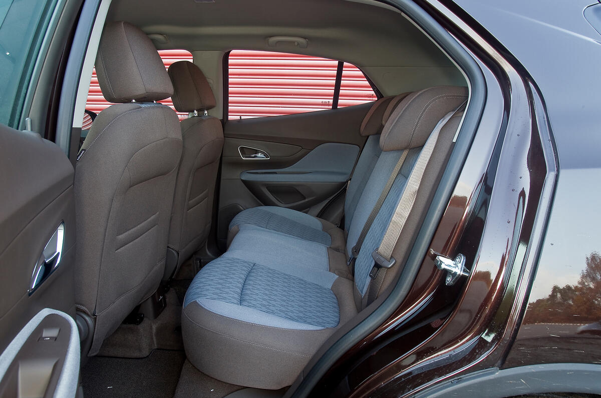 The rear seats of the Vauxhall Mokka