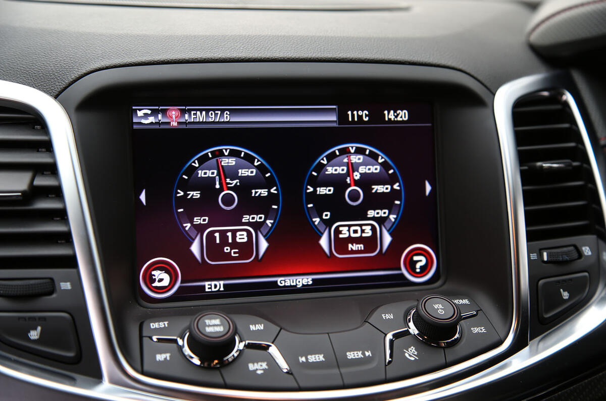 Vauxhall VXR8 GTS-R infotainment system