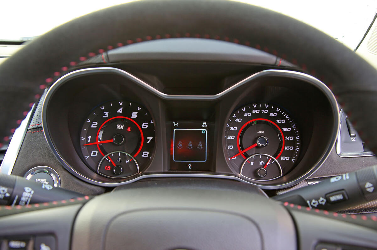 Vauxhall VXR8 GTS-R instrument cluster