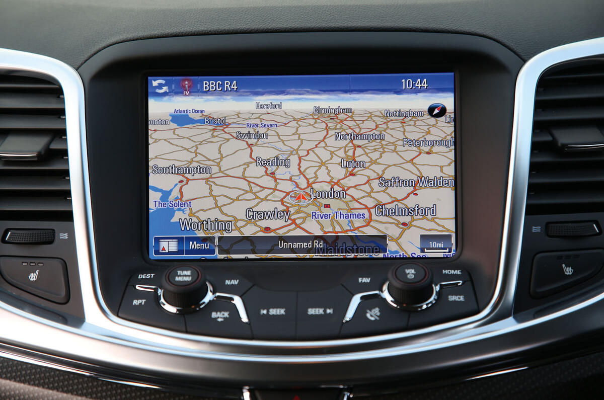 Vauxhall VXR8 GTS-R sat nav system
