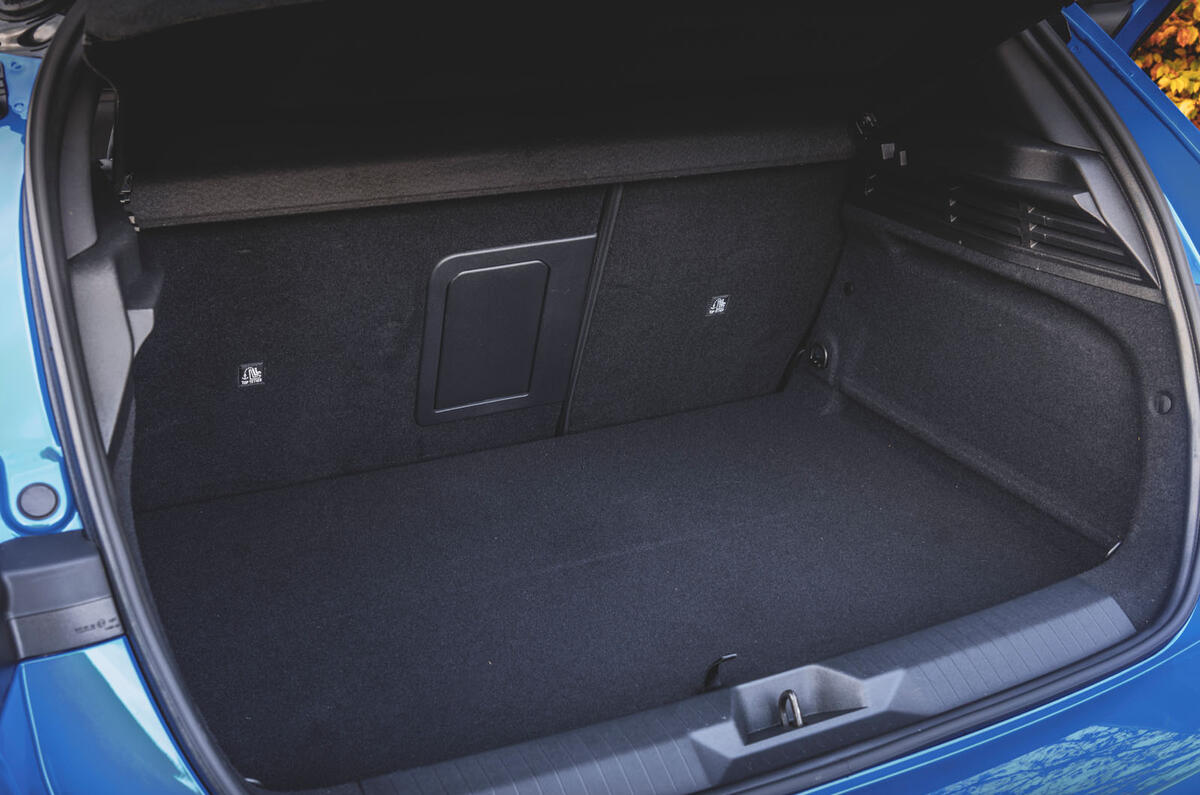 352-litre hatchback boot with a squared-off load bay