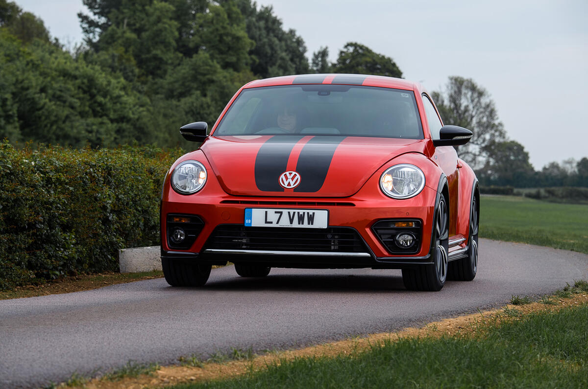 Volkswagen Beetle cornering