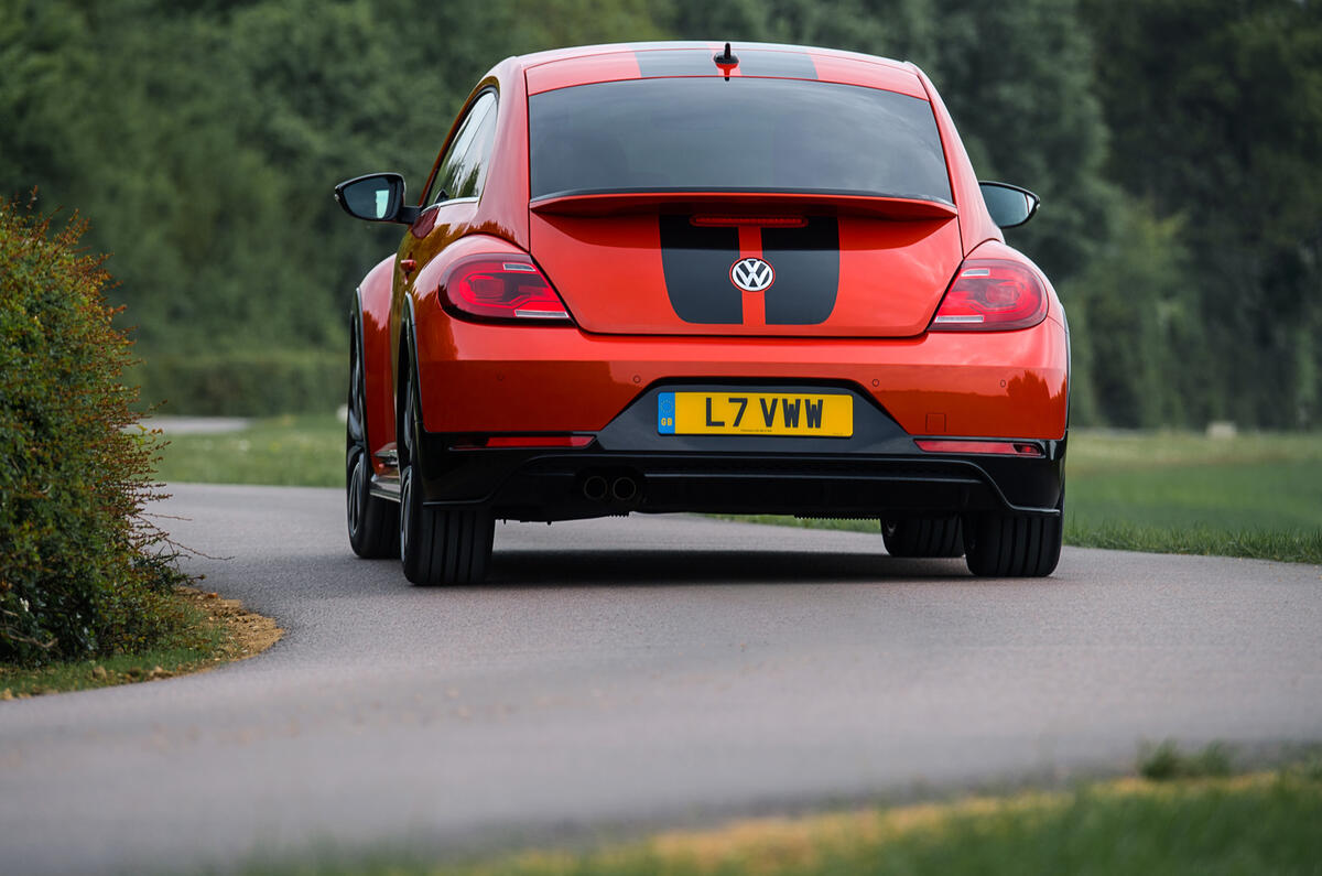 Volkswagen Beetle rear cornering