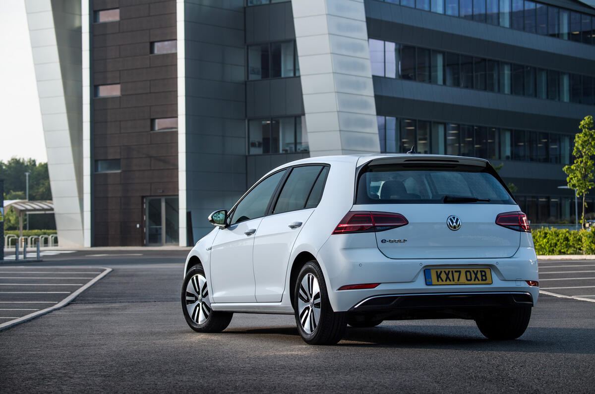 Volkswagen e-Golf rear quarter