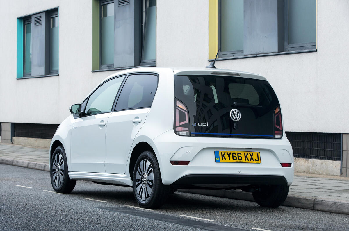 Volkswagen e-Up rear quarter