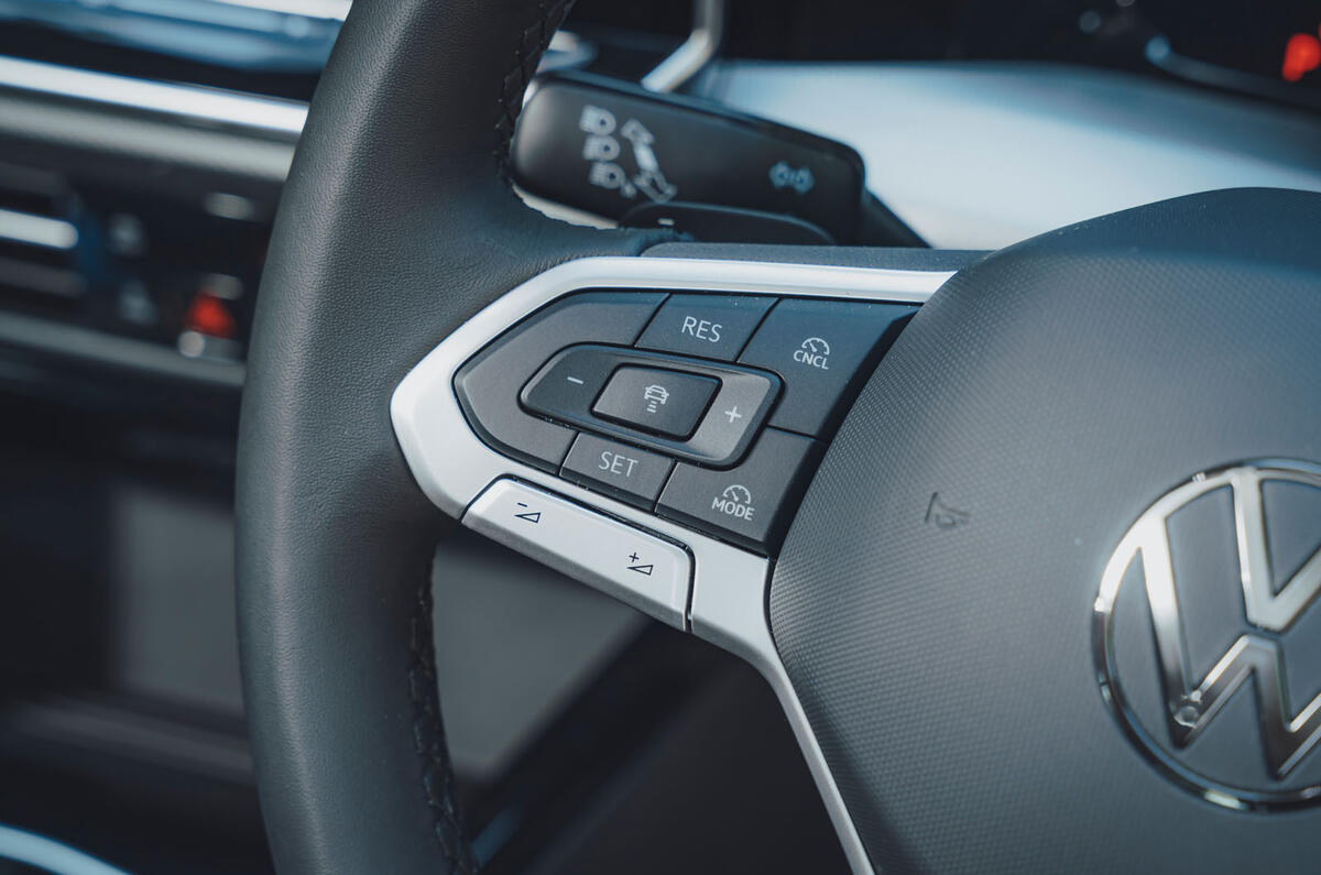 Volkswagen Golf eHybrid 2024 review steering wheel controls 38 Volkswagen Golf eHybrid 2024 review steering wheel controls 38