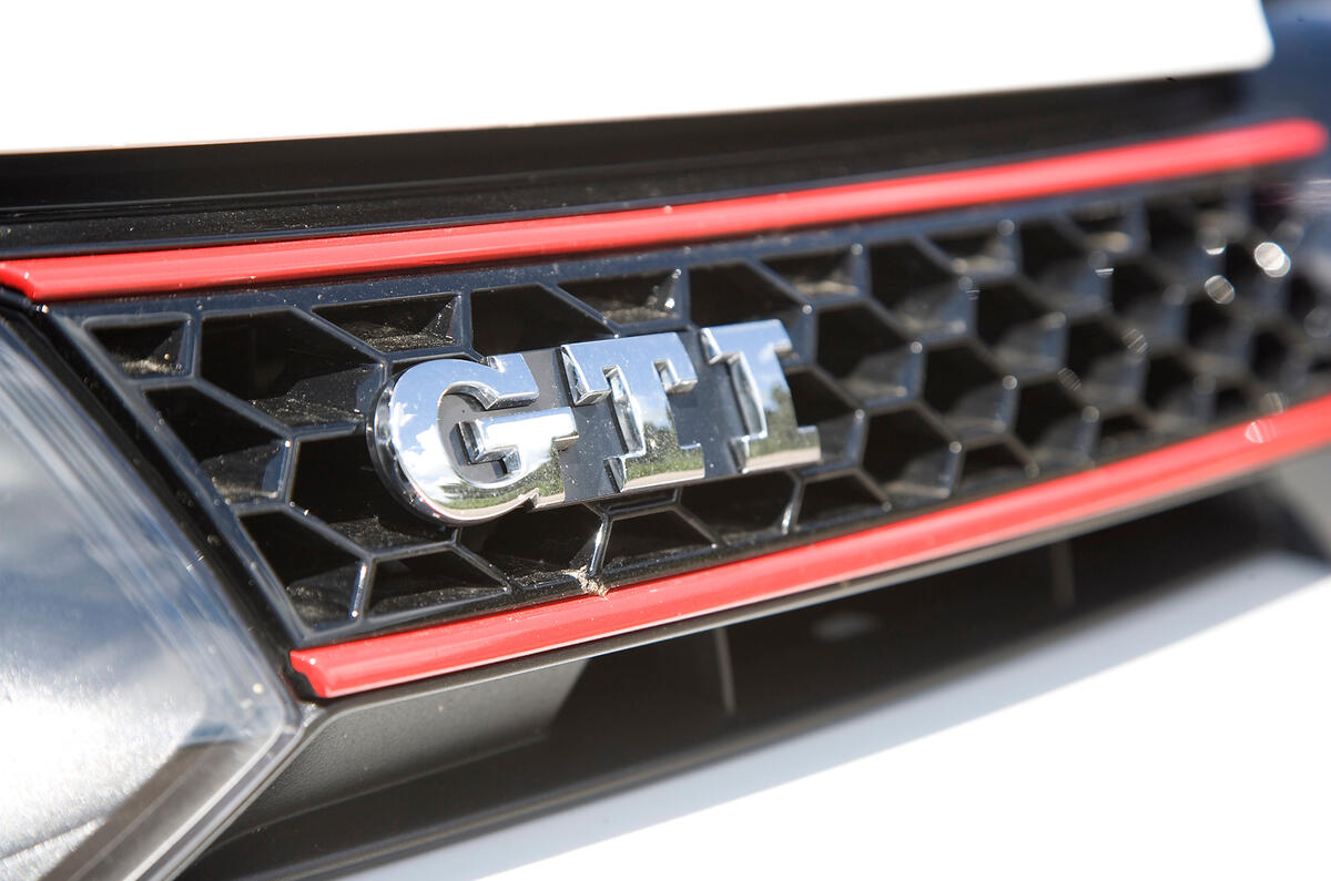 Red grille surround is just one of many cap doffs to the original 1975 GTI you’ll find on this Golf Volkswagen GTI badging