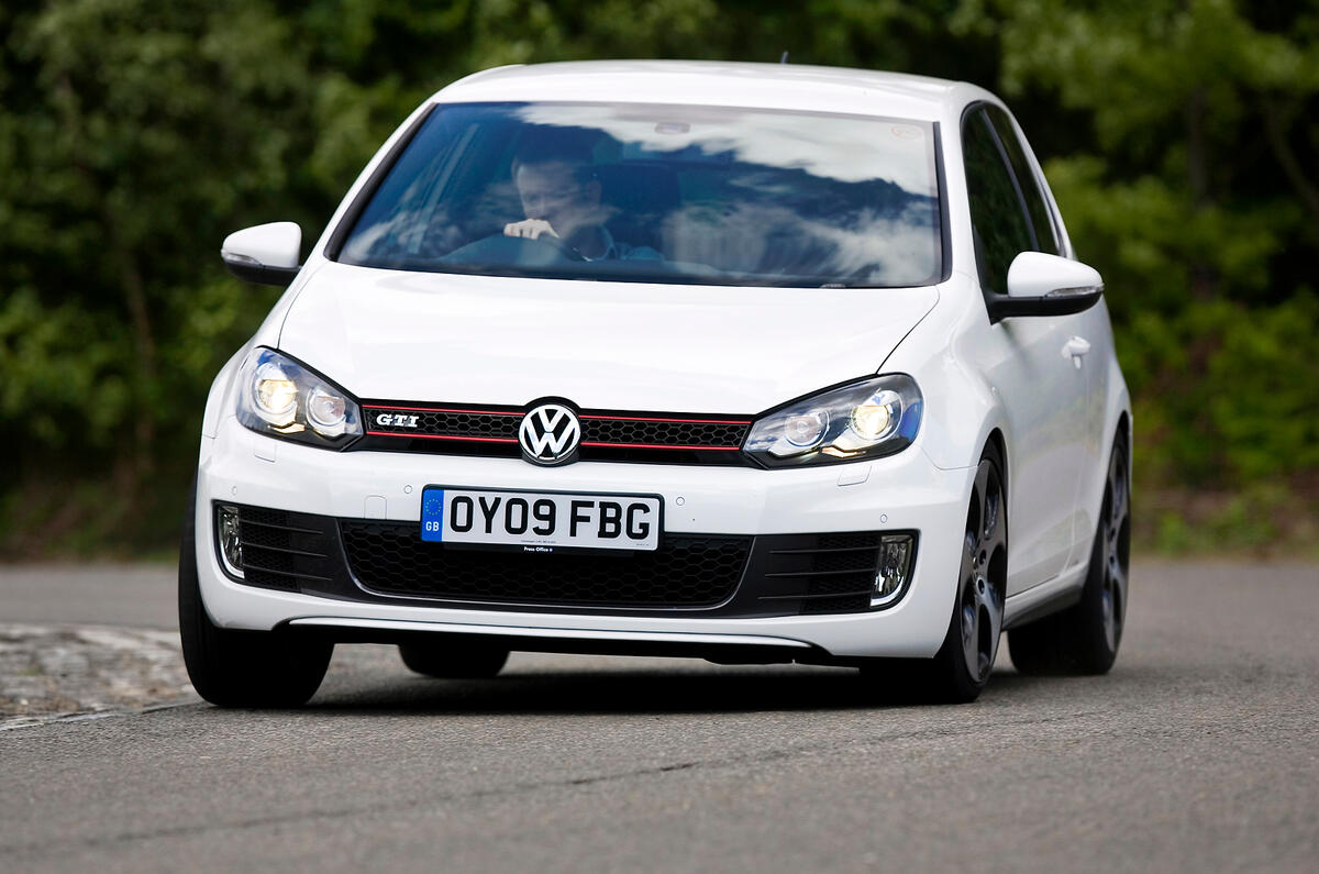 GTI’s ride is firm but is supple enough in town and at motorway speeds Volkswagen Golf GTI hard cornering