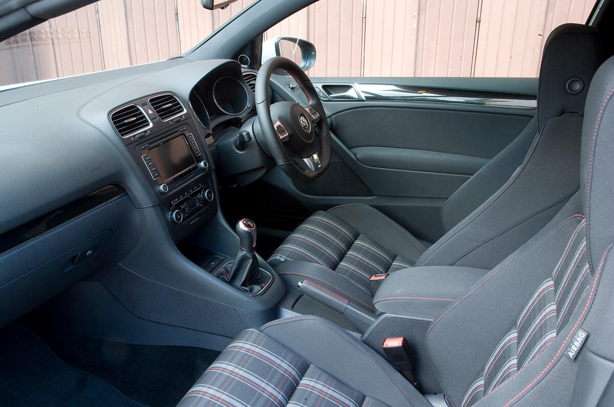 Front seats are excellent, although the steering wheel needs to extend more Volkswagen Golf GTI interior