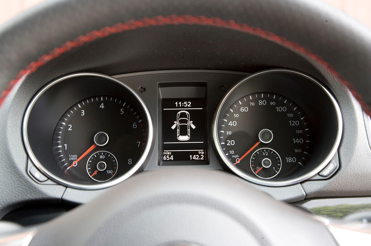 Instruments are a model of clarity Volkswagen Golf GTI instrument cluster