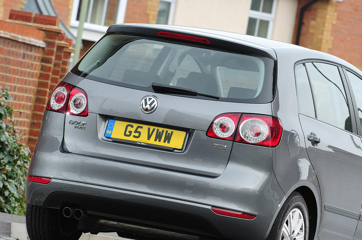 The rear is pure VW also - with little to excite Volkswagen Golf Plus rear end
