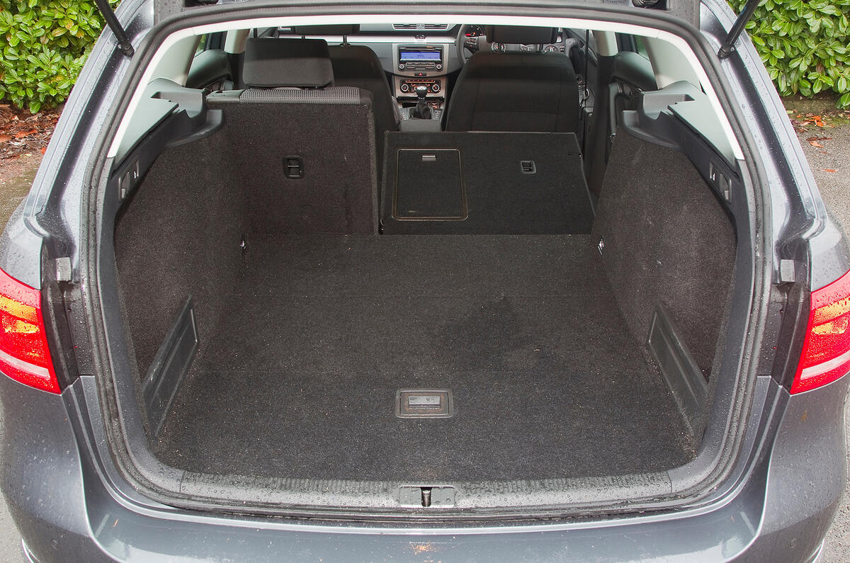 We can’t imagine many drivers will feel short-changed by the Passat’s load bay Volkswagen Passat boot space