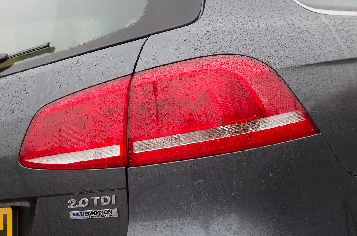 Rear lights derive look from VW's Phaeton executive saloon Volkswagen Passat rear lights
