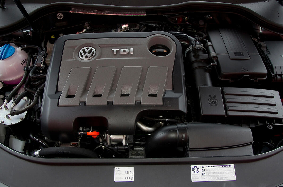 The 1.6-litre 103bhp diesel may sound weedy, but it isn't 1.6-litre Volkswagen Passat diesel engine