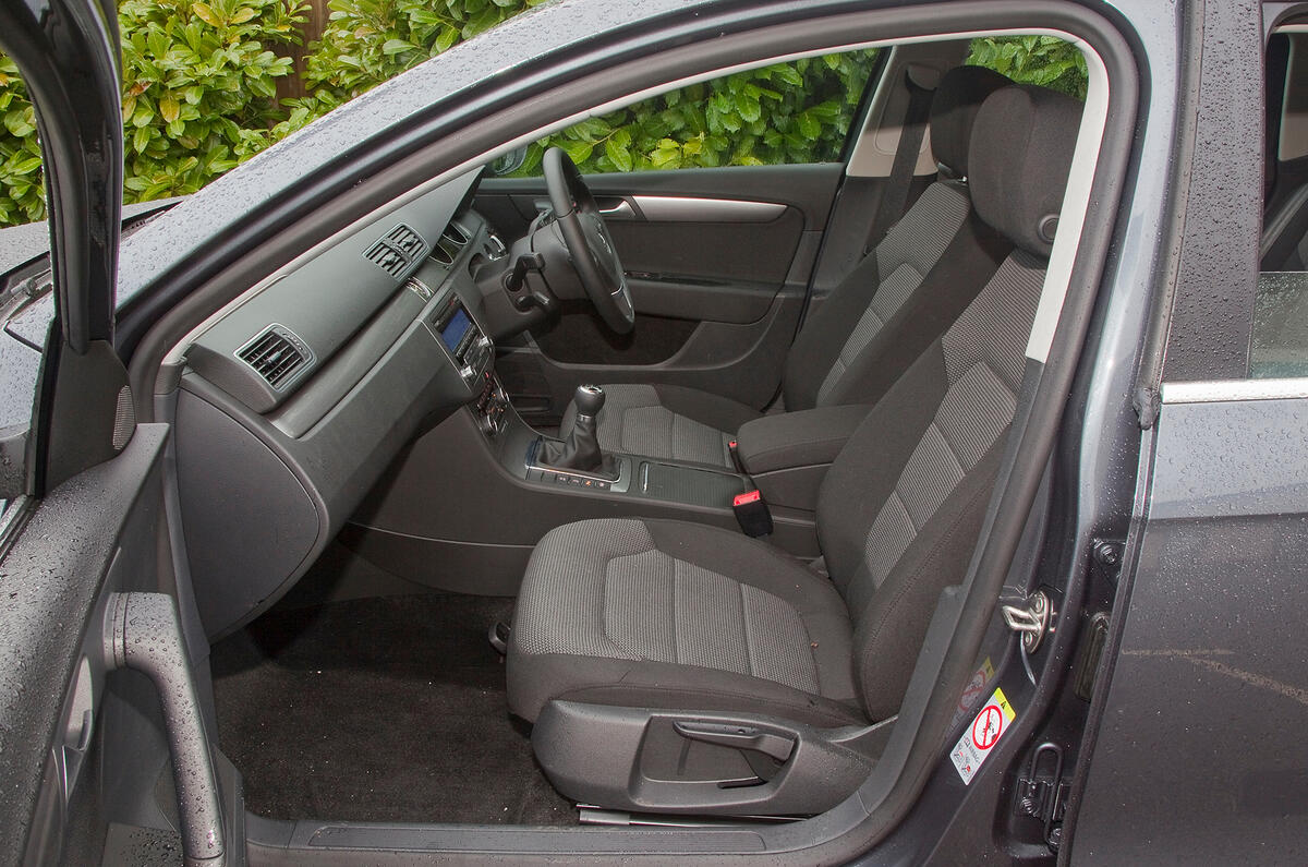 Seats are large and wide, if a touch flat Volkswagen Passat interior