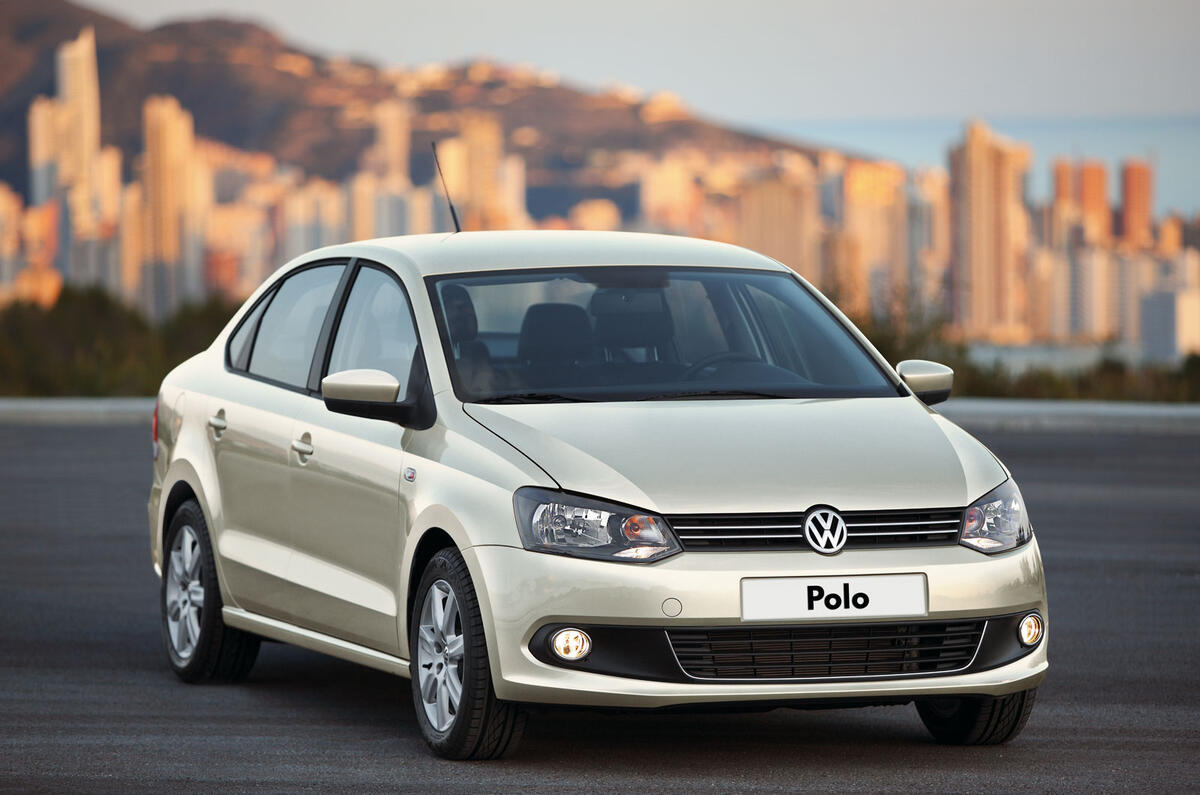 no title VW Polo saloon at Moscow