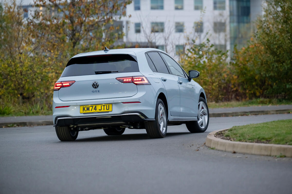 Volkswagen Golf GTE review   rear cornering Volkswagen Golf GTE review   rear cornering