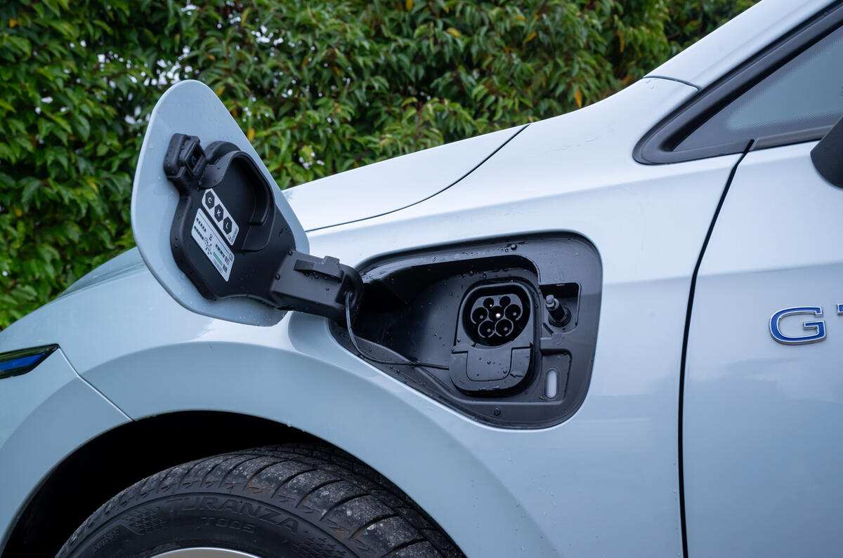 Volkswagen Golf GTE review charging flap Volkswagen Golf GTE review charging flap