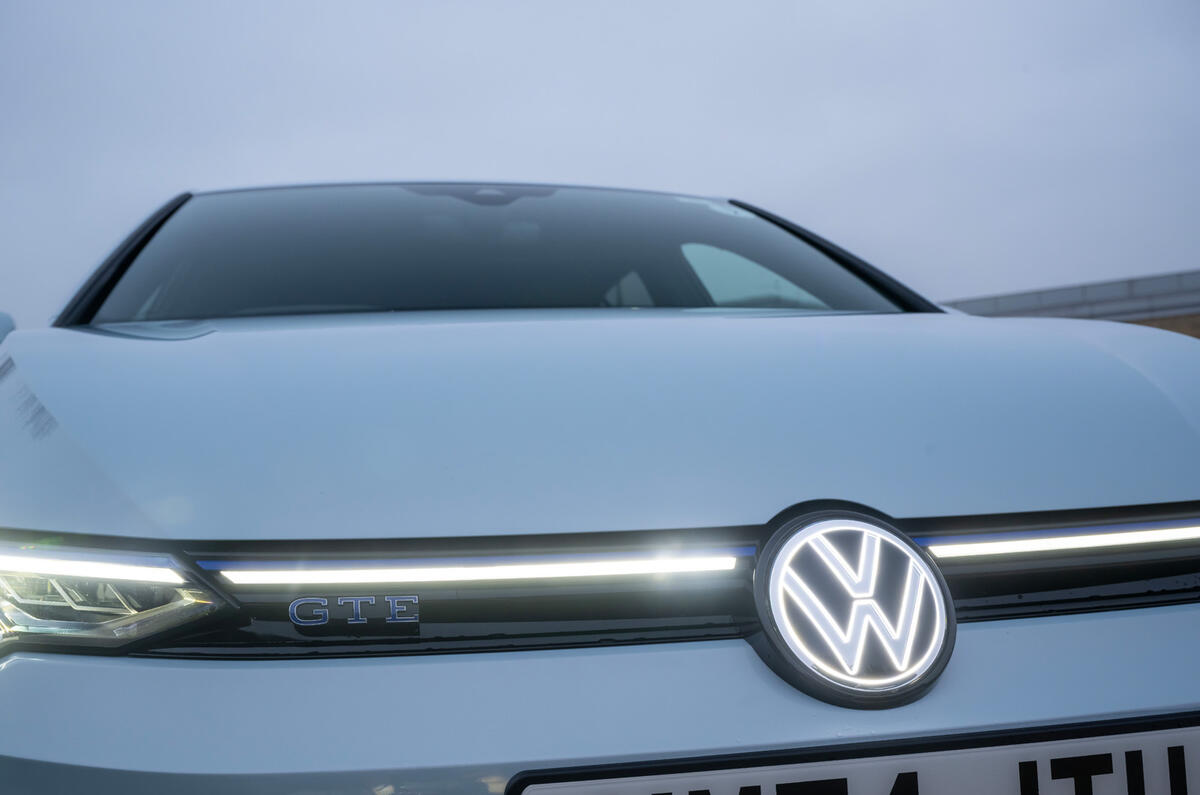Volkswagen Golf GTE review  front light bar Volkswagen Golf GTE review  front light bar