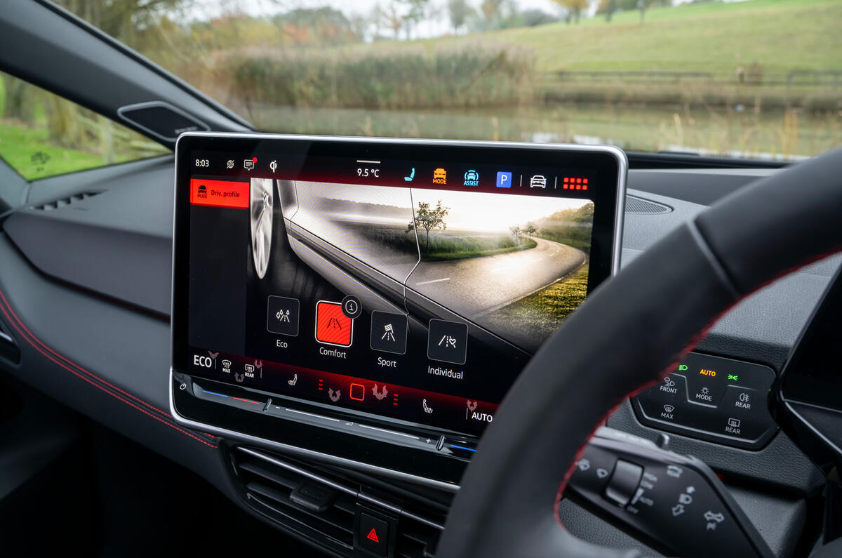 Volkswagen ID 3 GTX review   infotainment drive modes Volkswagen ID 3 GTX review   infotainment drive modes