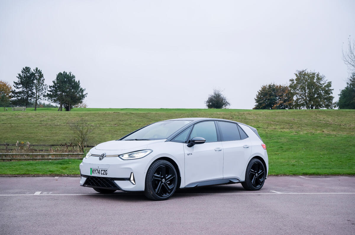 Volkswagen ID 3 GTX review full front parked Volkswagen ID 3 GTX review full front parked