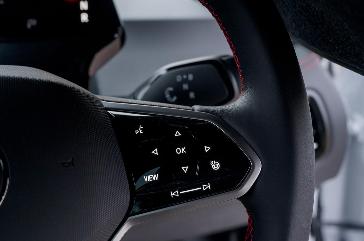 Volkswagen ID 3 GTX review steering wheel touchpads Volkswagen ID 3 GTX review steering wheel touchpads