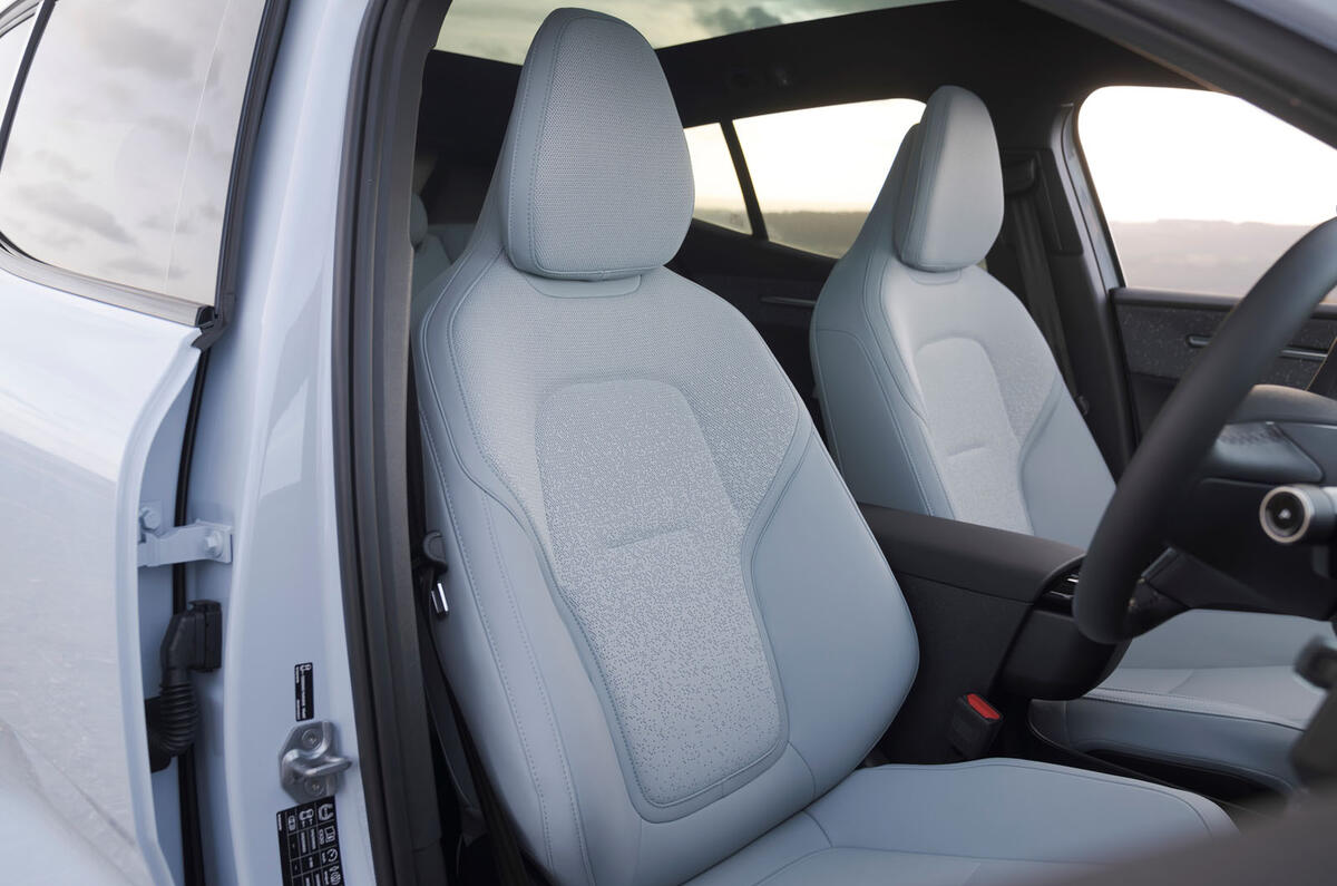 volvo ex30 review 2024 11 front seats