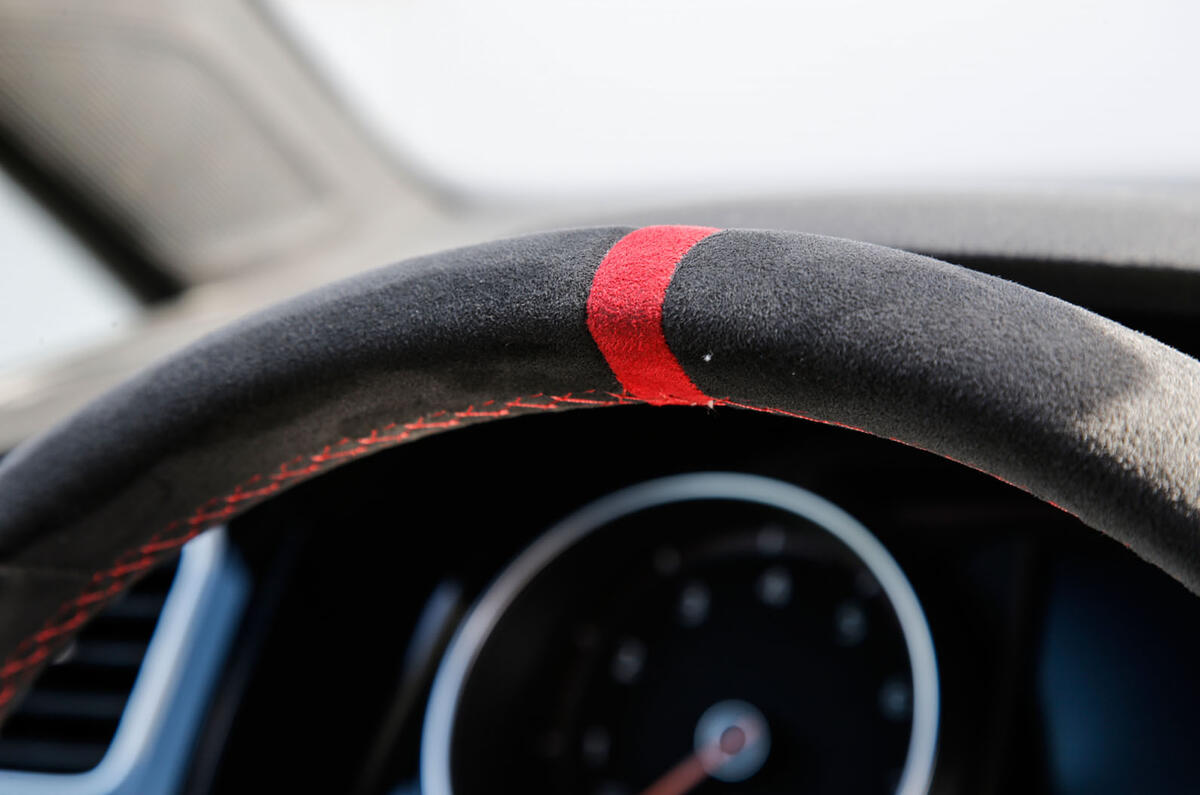 Volkswagen Golf GTI Clubsport S suede steering wheel