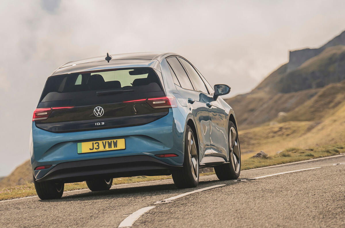 vw id3 review 2023 03 cornering rear vw id3 review 2023 03 cornering rear