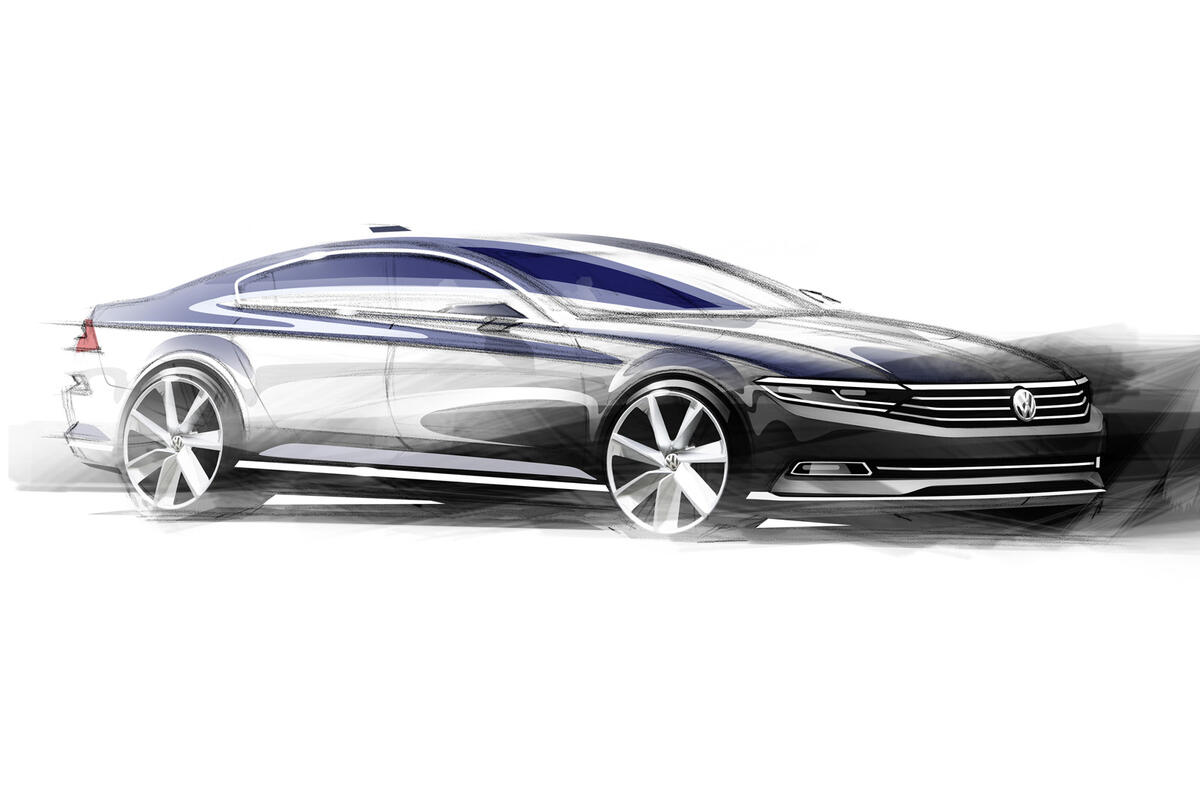 First details and sketches of new Volkswagen Passat revealed