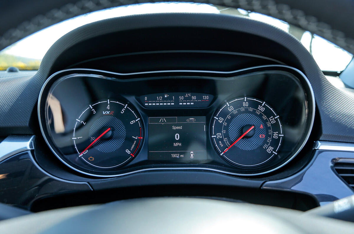 Vauxhall Corsa VXR instrument cluster