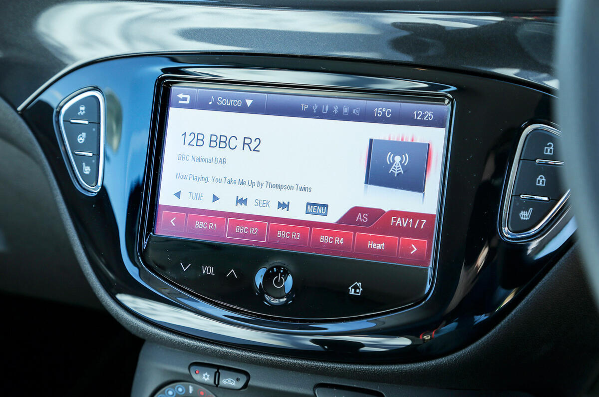 Vauxhall Corsa VXR infotainment system