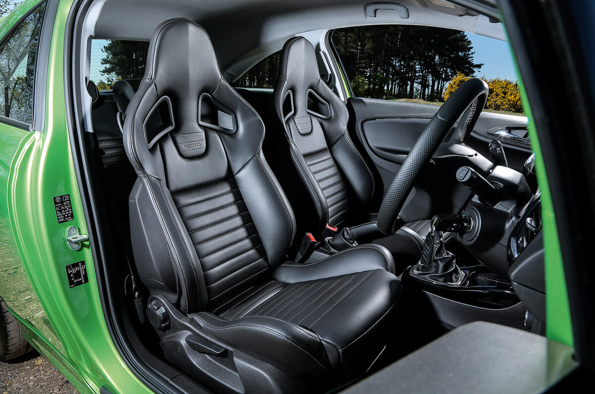 Vauxhall Corsa VXR Recaro seats
