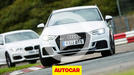Audi RS3 versus BMW M140i review - hot hatch track battle